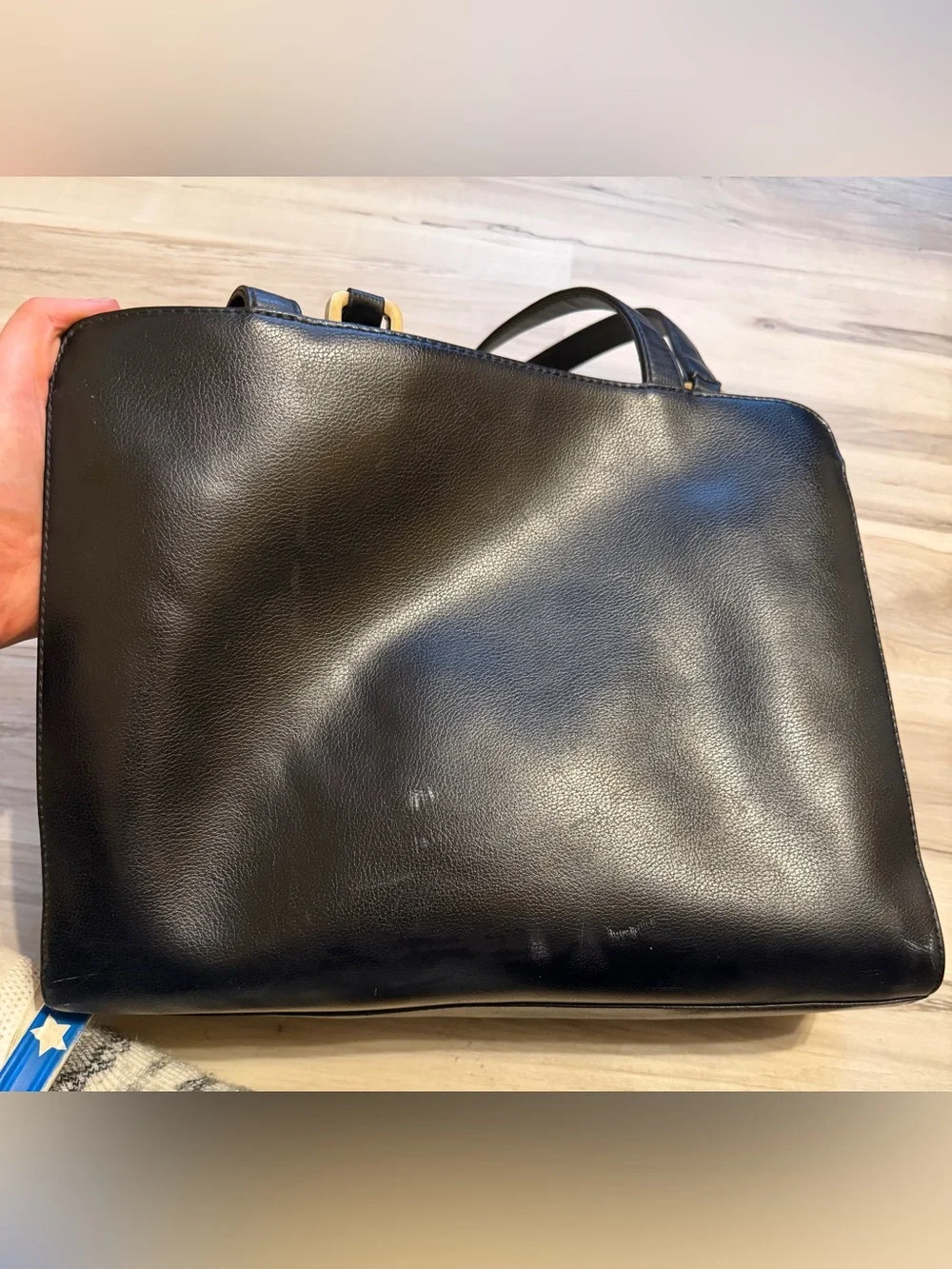 Liz Claiborne Black Tote with Gold Hardware